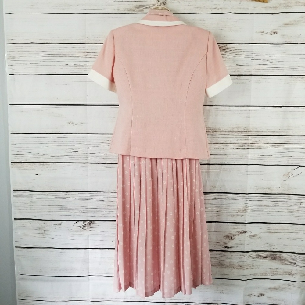 Leslie Fay | Vintage 70s 3 Piece Skirt Suit Set - Picture 3 of 8